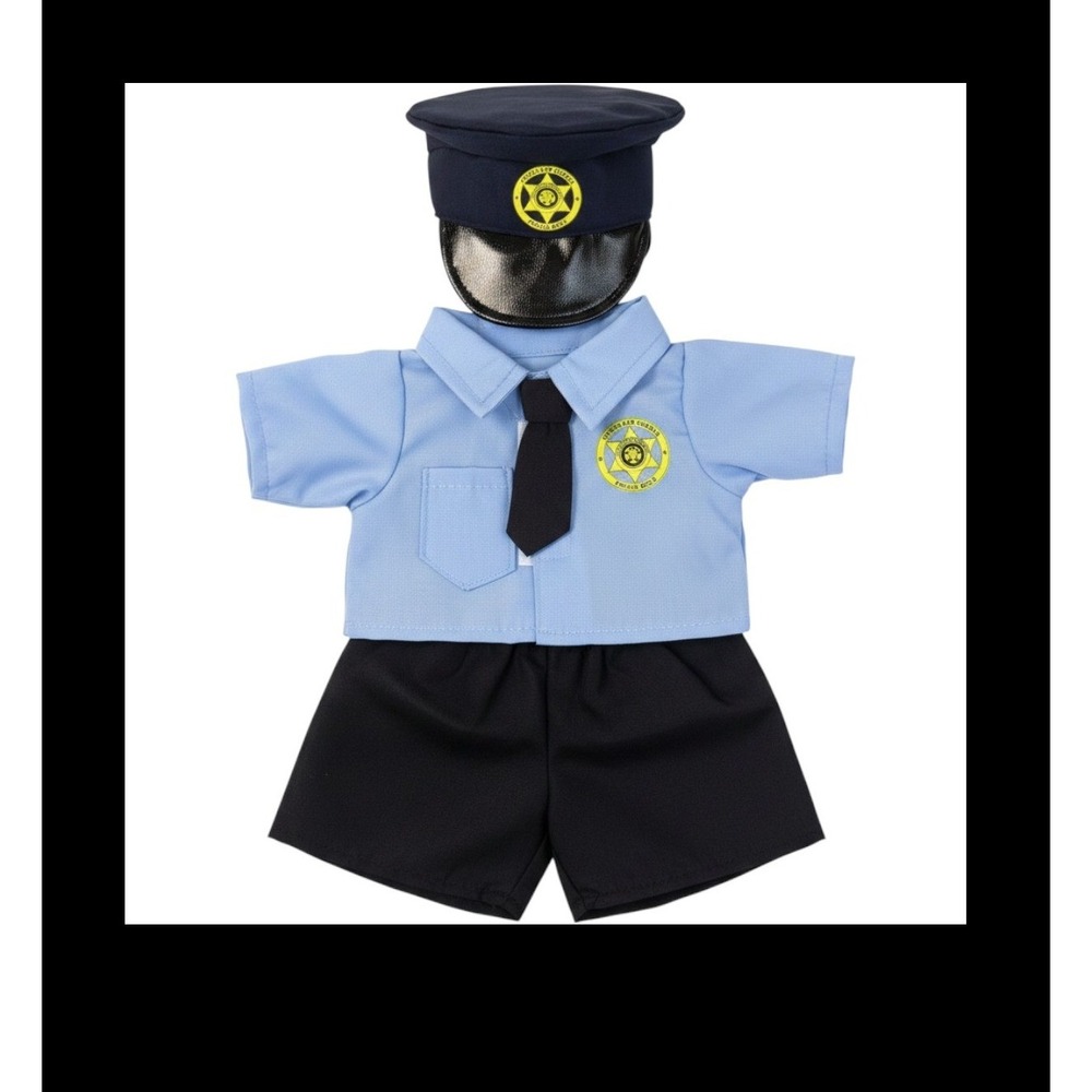 Teddy Mountain Police 8 Inch Plush Bear Outfit 3 Piece Set Blue Uniform 2572